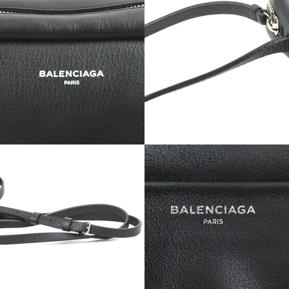 Balenciaga Silver Bag Everyday Black Crossbody Shoulder Camera Leather - Picture 4 of 4
